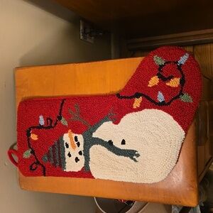 Snowman Christmas Stocking 11 x 18 inches